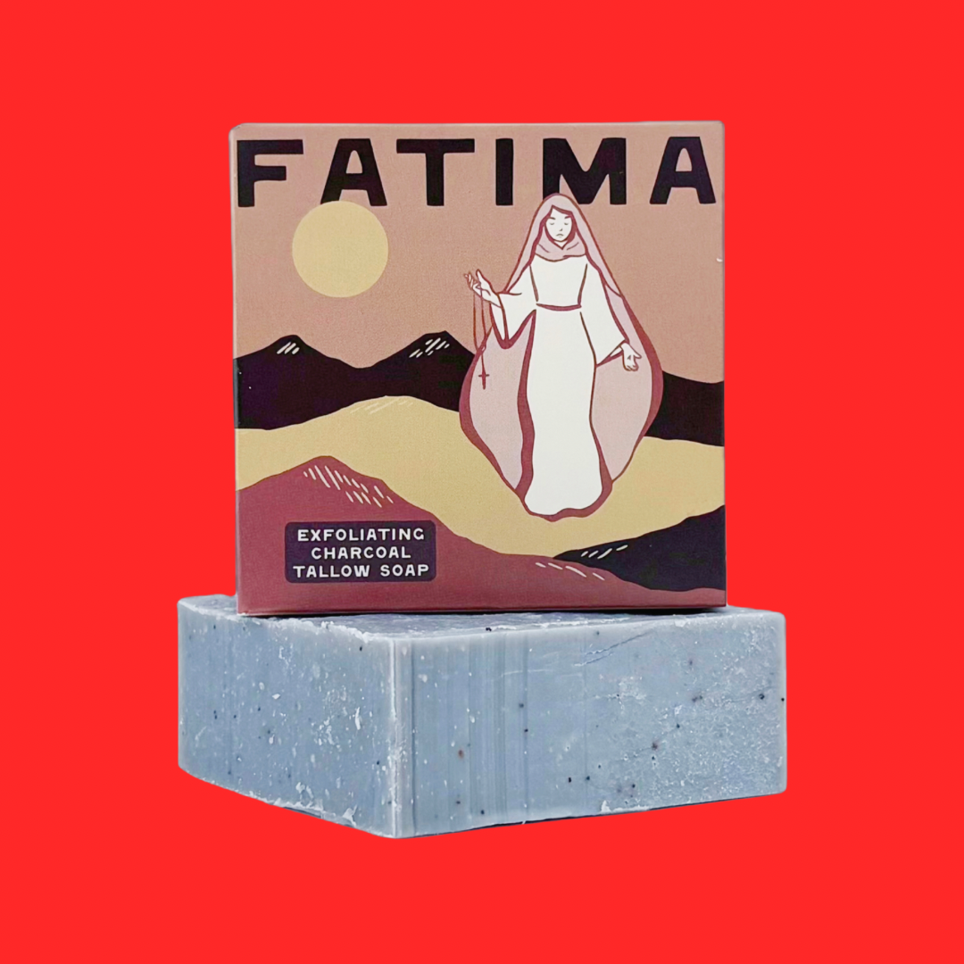 Fatima (Charcoal) – XL Exfoliating Grass-Fed Tallow Soap