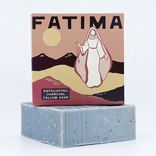 Fatima (Charcoal) – XL Exfoliating Grass-Fed Tallow Soap