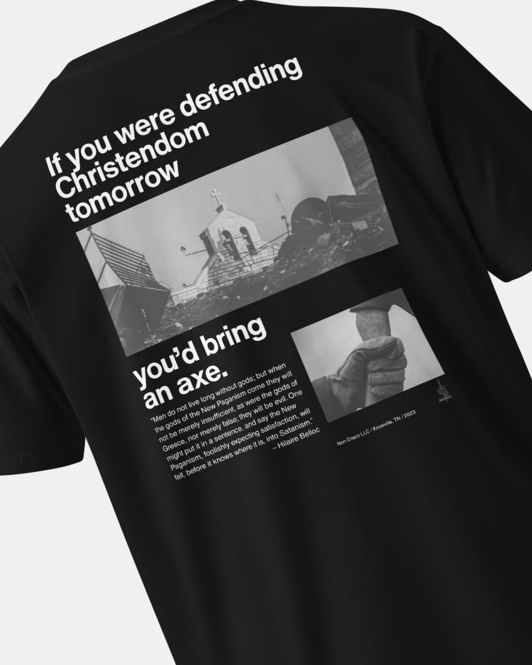 Boniface Defend Christendom Black Tshirt