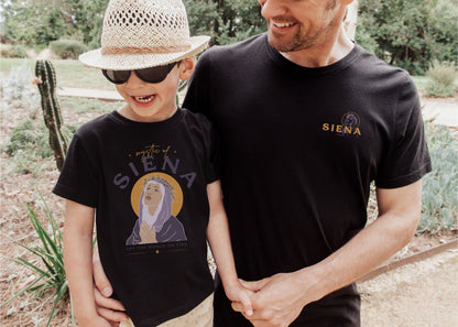 Siena Heavyweight Tshirt in Ivory, Black