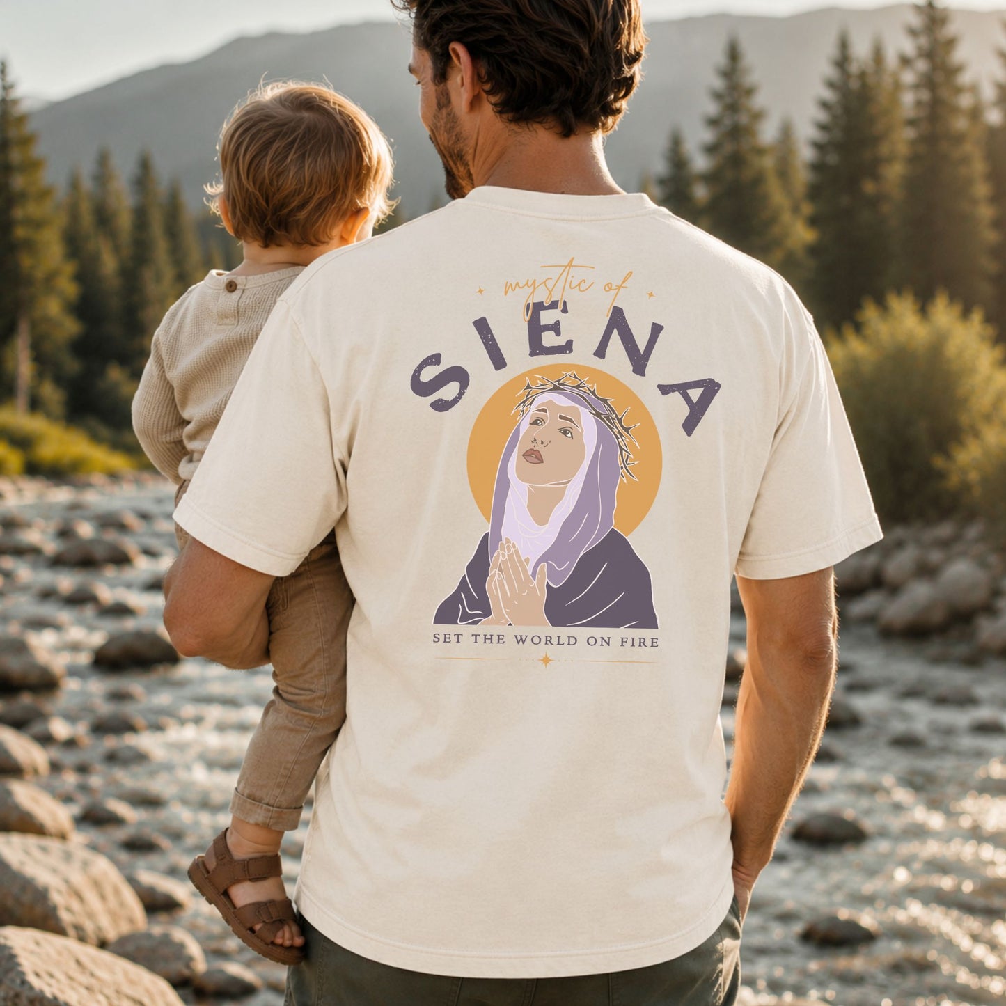 Siena Heavyweight Tshirt in Ivory, Black