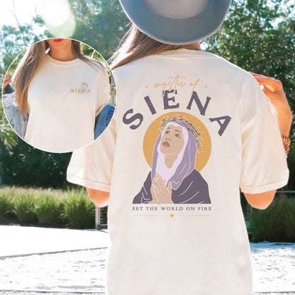 Siena Heavyweight Tshirt in Ivory, Black