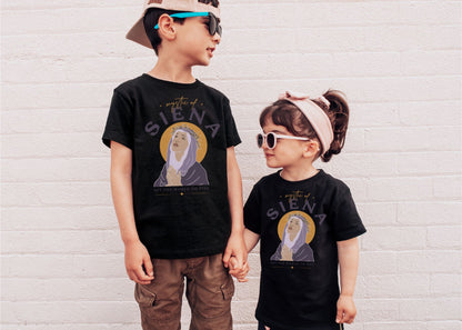 Siena Youth Short Sleeve T-Shirt in Black, Natural, White