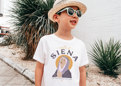 Siena Youth Short Sleeve T-Shirt in Black, Natural, White