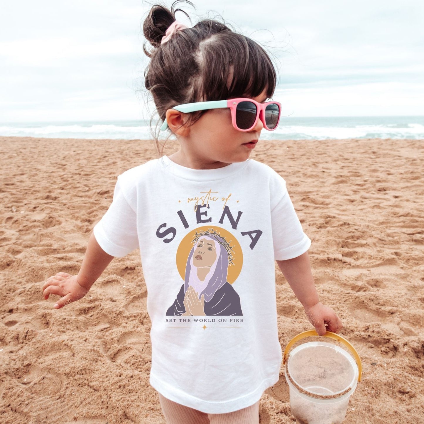 Siena Toddler Short Sleeve Tee in Black, White
