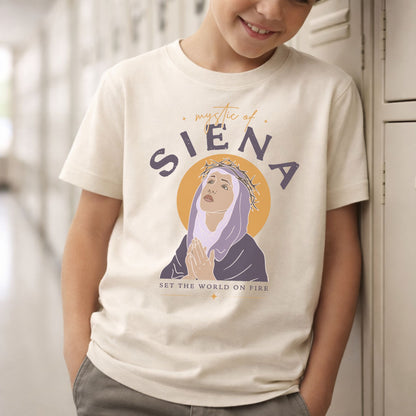 Siena Youth Short Sleeve T-Shirt in Black, Natural, White