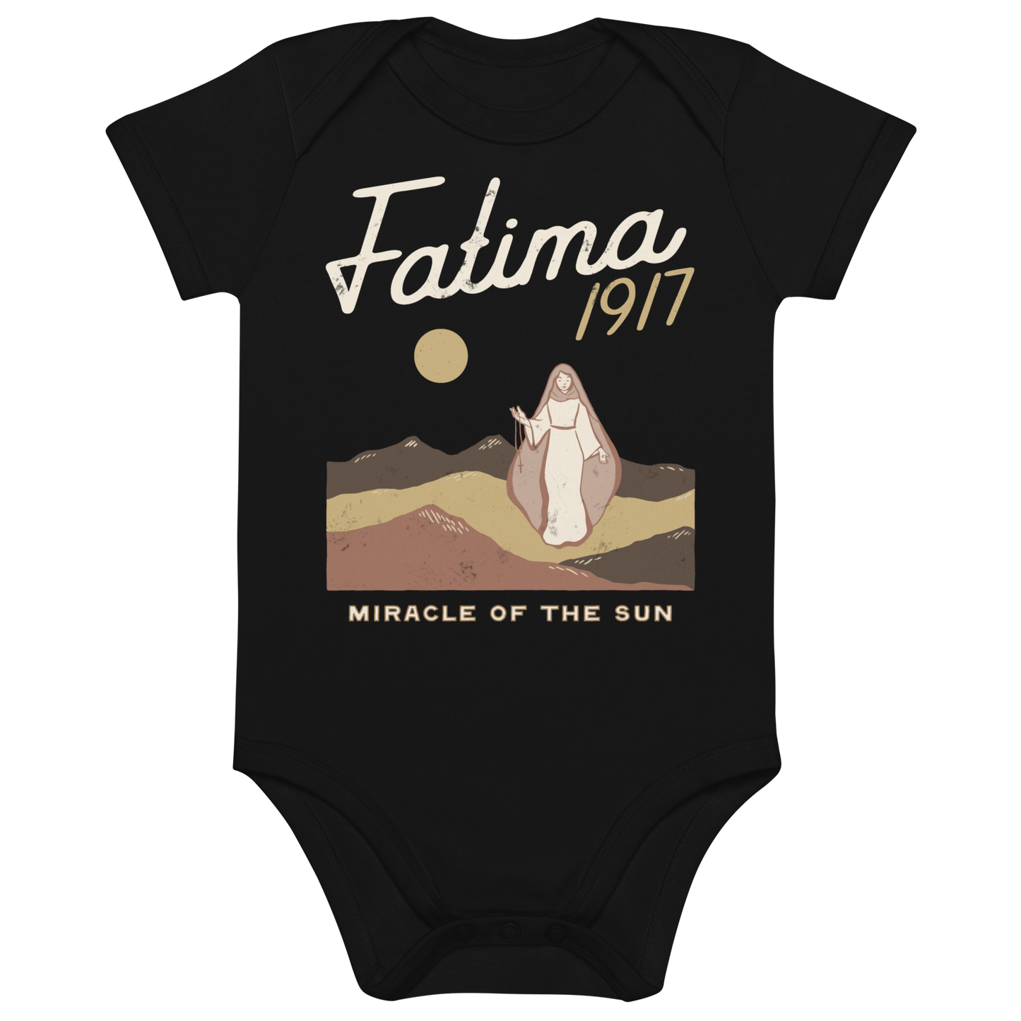 Baby Bodysuit - Fatima 1917 - Black 3M - 18M