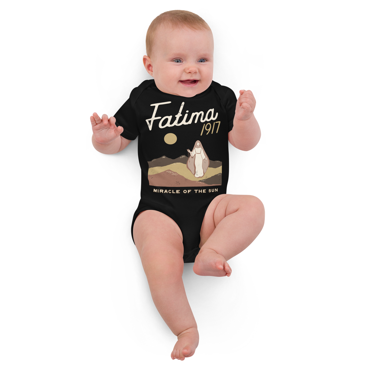 Baby Bodysuit - Fatima 1917 - Black 3M - 18M