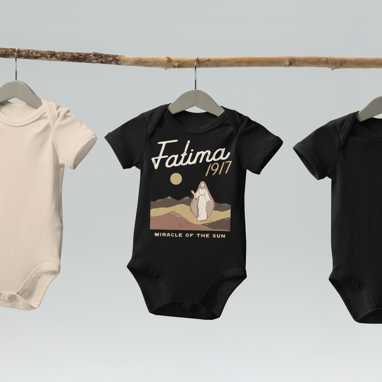 Baby Bodysuit - Fatima 1917 - Black 3M - 18M